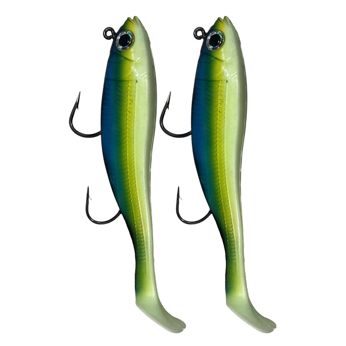 Mega Bite Swim Tail Jig, 4 oz. Herring Aid 2/pk