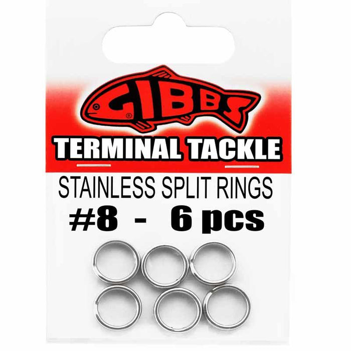 Gibbs Delta Stainless Steel Split Ring, 6-pc
